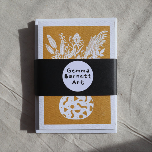 Dried Flowers card pack of 6
