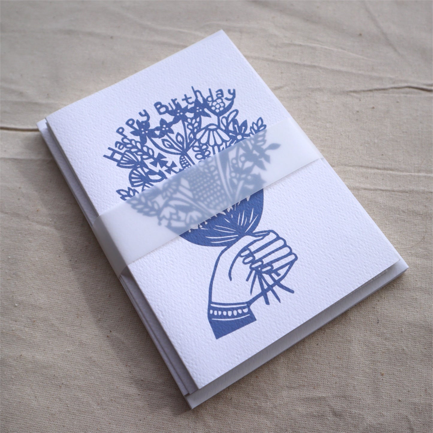 Happy Birthday Flowers card pack of 6