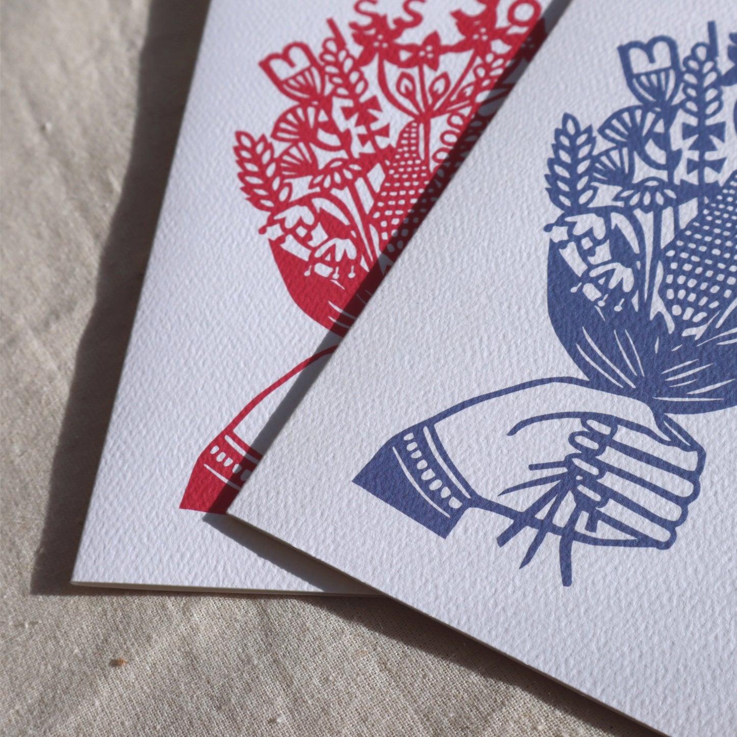 Miss You Flowers card - 2 colours