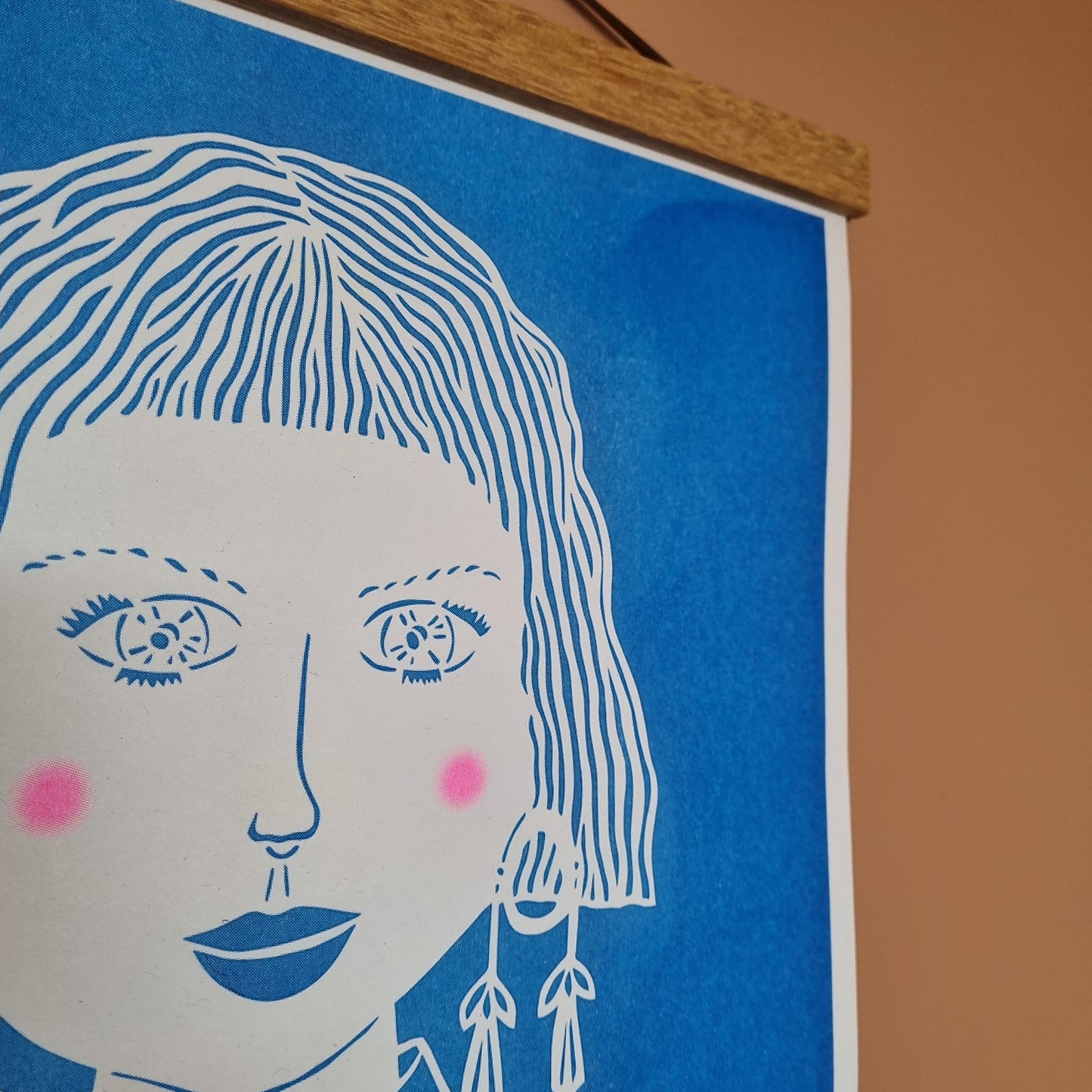 A3 Patterned Women 'Skye' Risograph Print