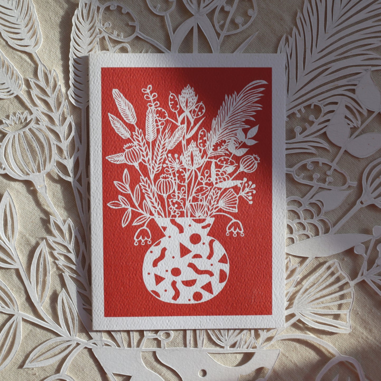 Dried Flowers card - 3 colours