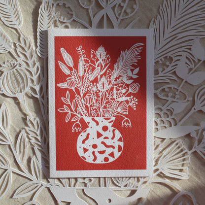 Dried Flowers card - 3 colours