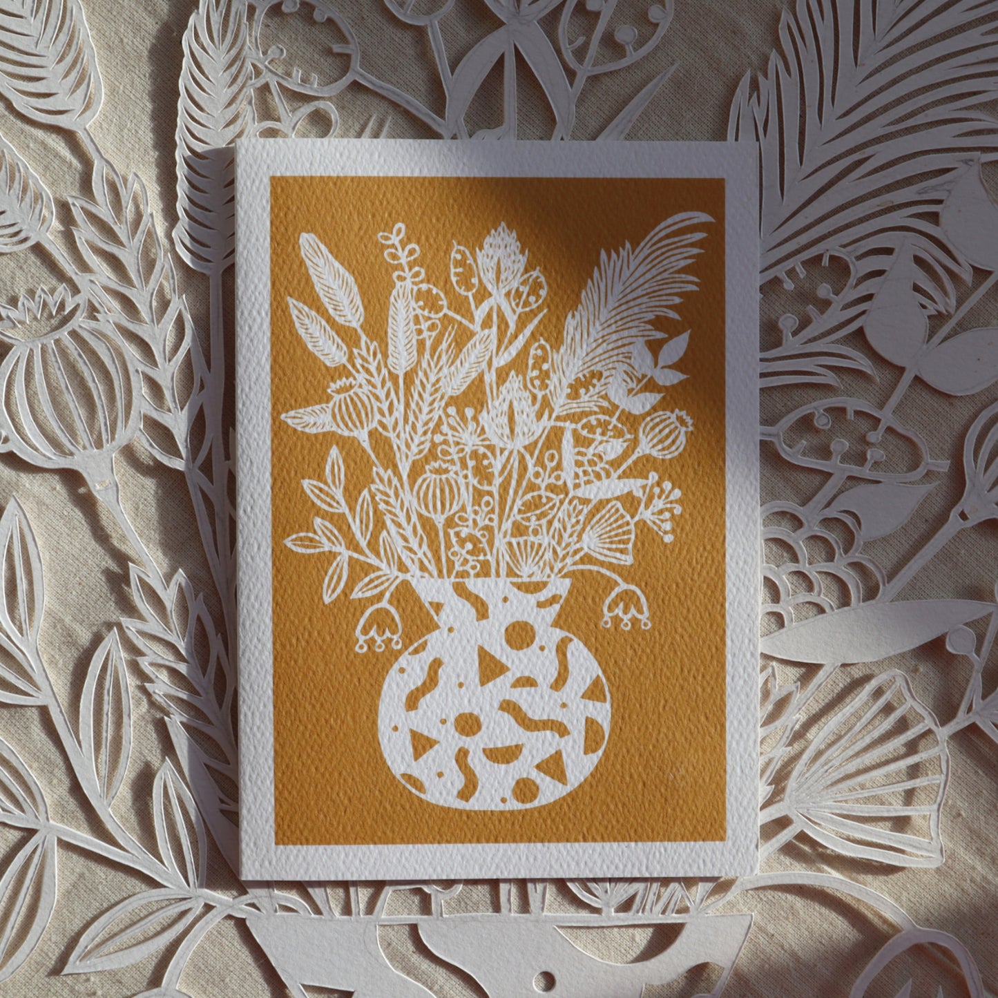 Dried Flowers card - 3 colours