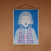 Load image into Gallery viewer, Patterned Women - Skye - A3 Risograph print
