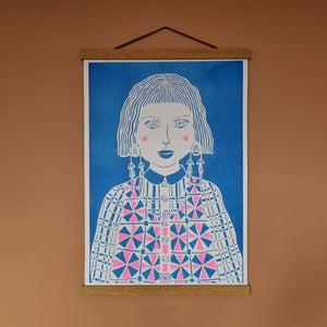 Patterned Women - Skye - A3 Risograph print