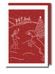 Christmas Dog's Card 'Snow Fun'